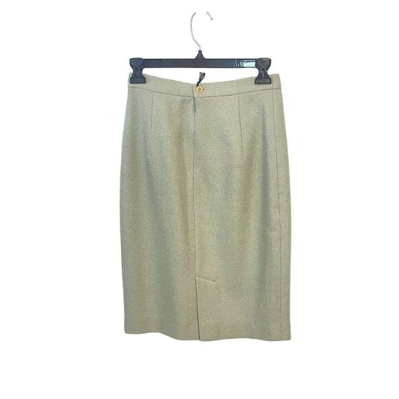 Giorgio's of Palm Beach Green 100% wool Pencil Skirt 42 Fits XS 0 2 NWT $595 - Picture 2 of 4